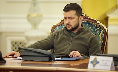 Zelenskys Appell, der w&auml;hrend der Weltmeisterschaft nicht gezeigt werden durfte, tauchte auf