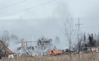 Eine Berufsschule in Makeyevka, wo die russischen "Mobiks" lebten