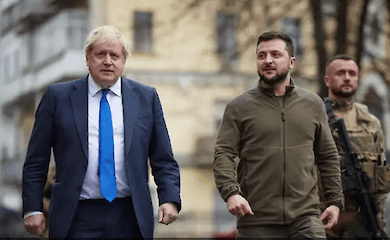 Boris Johnson trifft in Kiew ein und trifft sich mit Volodymyr Zelensky