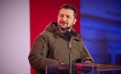 Der ukrainische Pr&auml;sident Wolodymyr Zelenski trifft in Rom ein