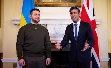Zelensky besucht London und f&uuml;hrt Gespr&auml;che mit dem britischen Premierminister
