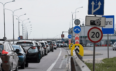 Verkehr auf der Krim-Br&uuml;cke am 22. Juli blockiert 