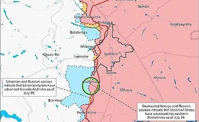 am 28. Juli r&uuml;ckten die ukrainischen Verteidiger bei Bakhmut