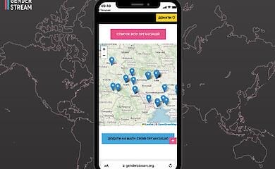 Wo k&ouml;nnen LGBTQI-Ukrainerinnen und ukrainische Frauen Hilfe finden? Karte der Organisationen in der Ukraine und im Ausland