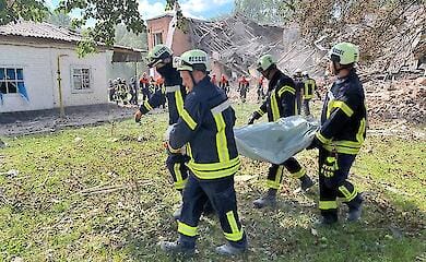 Heute um 10.05 Uhr hat eine russische Drohne vom Typ Shahed in Romny, Region Sumy, eine Bildungseinrichtung getroffen 