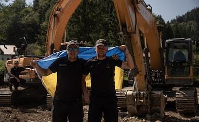 Ukrainische Retter beenden Arbeit in Slowenien (Video, Foto)