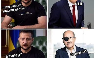 Die sozialen Medien reagierten mit Memes von Scholz mit einer "Piraten"-Armbinde (Foto)