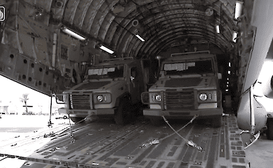 Gepanzerte Fahrzeuge aus den USA sind in Israel eingetroffen