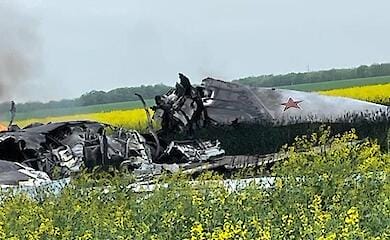 Ukraine schie&szlig;t russischen strategischen Langstreckenbomber Tu-22M3 ab