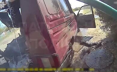 In Kherson wurde ein Brotlieferwagen von einer Drohne getroffen