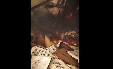 Streik der Russischen Föderation in Charkiw verbrennt 50.000 Bücher