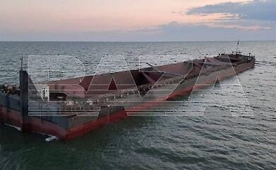 Eine Drohne hat einen russischen Schlepper im Asowschen Meer angegriffen