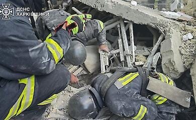 Ein Rentner wurde unter den Tr&uuml;mmern in Kharkiv gerettet