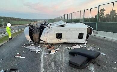 Kleinbus mit Ukrainern in einen Verkehrsunfall in Polen verwickelt