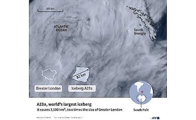 Riesiger Eisberg A23a