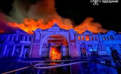 N&auml;chtlicher Alarm in der Ukraine: Russen beschie&szlig;en historisches Zentrum von Odessa, Feuer in Privoz ausgebrochen