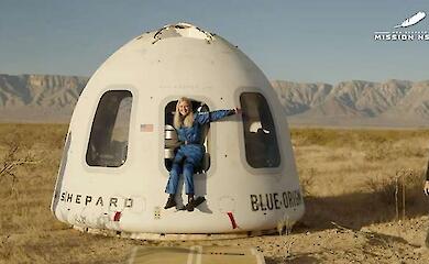 Blue Origin hat den ersten Passagier mit einer Behinderung ins All geschickt