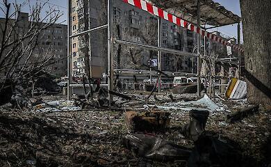 Kiew nach russischem Beschuss, M&auml;rz 2022