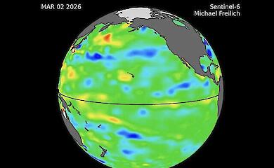 NASA-Satellit erkennt zuk&uuml;nftiges El-Ni&ntilde;o-Signal im Pazifischen Ozean