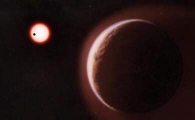 Bei einem weit entfernten Planeten in der bewohnbaren Zone wurde eine Atmosphäre entdeckt
