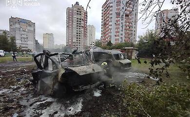 Kiew nach dem nächtlichen Angriff Russlands, 24. September 2026